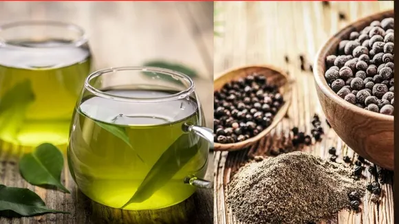 black pepper in green tea