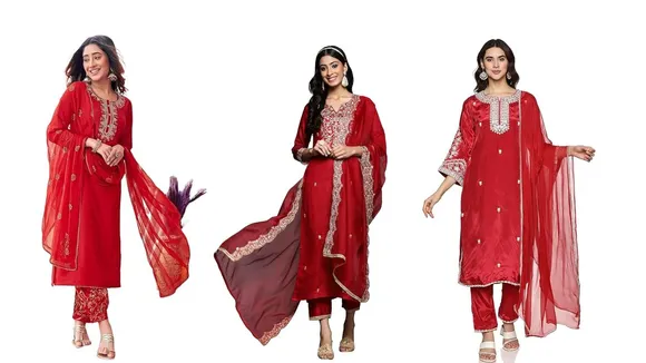 Red Suit For Karwa Chauth