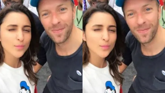 Parineeti clicked a selfie with singer Chris Martin
