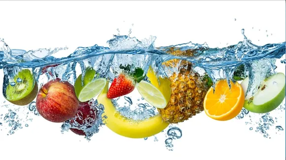 fruit and water