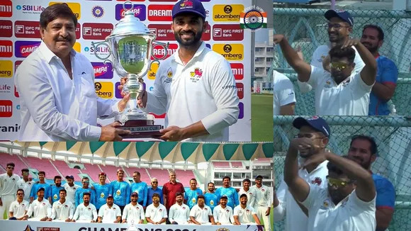 Sarfaraz Khan dances as mumbai won Irani Cup after 27 years video goes viral 