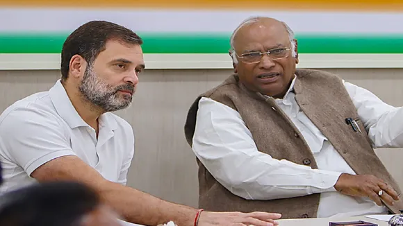 Rahul Gandhi and Mallikarjun Kharge