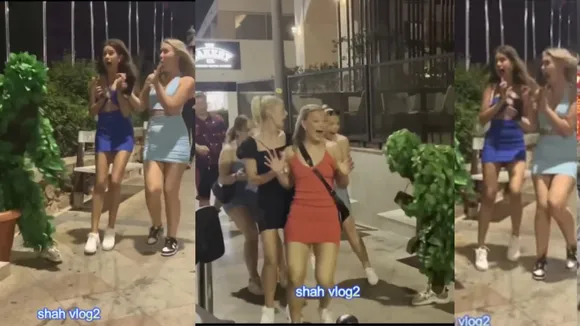 viral prank video man dresses as tree scares girls social media sensation
