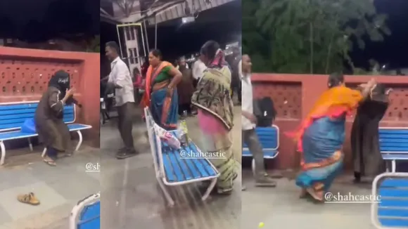 two women fight video