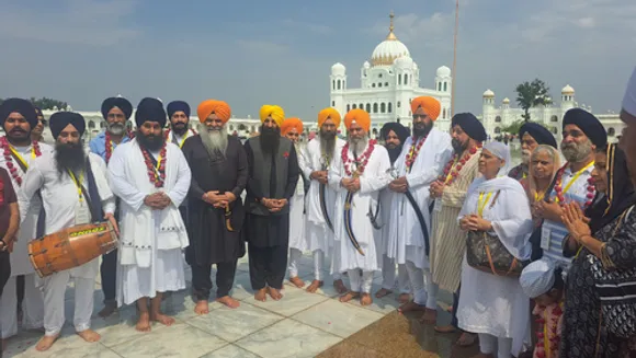 Narowal: Sikh devotees at Gurdwara Darbar Sahib Kartarpur on the death anniversary or ‘Joti Jot’