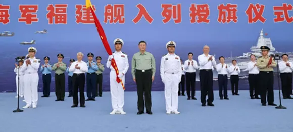 शी चिनफिंग ने सीएनएस फूच्येन का निरीक्षण किया