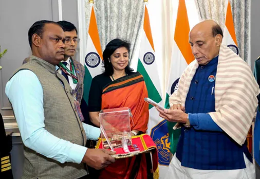 New Delhi: Rajnath Singh Pays Tribute on Armed Forces Flag Day