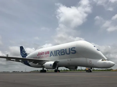 Airbus Beluga lands at Hyderabad airport