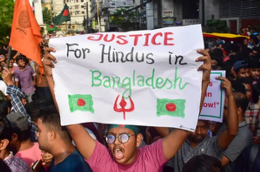 Chattogram: Hundreds of Bangladeshi Hindus have been demonstrating  , in protest against the violence against the Hindu minority community