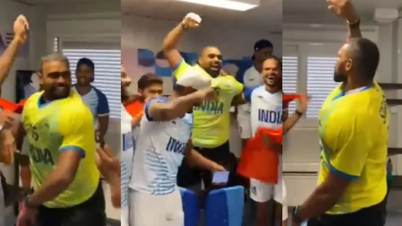 Indian hockey team dances after winning bronze medal in olympic, PR Sreejesh did Naagin dance watch video 