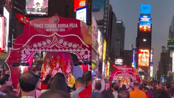 Times Square New York Durga Puja Celebration