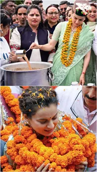 कंगना रनौत ने जनता के लिए बनाई चाय, देखें चुनाव प्रचार की PHOTOS