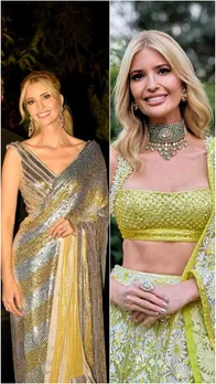 ग्रीन लहंगे से गोल्डन साड़ी में भारतीय नारी लगीं इवांका ट्रंप, PICS