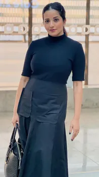 ऑल ब्लैक क्लासी लुक में दिखीं मोनालिसा, यहां देखें तस्वीरें