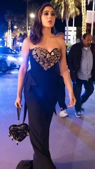 सारा अली खान ने हार्ट शेप गाउन पहन लूटी महफिल, देखें