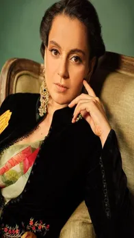 ऑर्गेंजा साड़ी में कंगना ने चुराया लोगों का दिल, देखें फोटोज