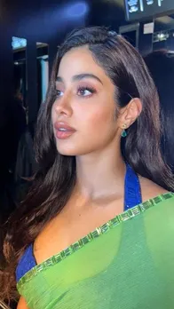 ग्रीन साड़ी में ग्लैमरस लग रहीं जाह्नवी कपूर, फैंस ने की जमकर तारीफ