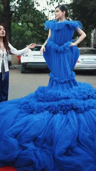 100 kg का गाउन पहन उर्फी जावेद ने  दिखाया जलवा, देखें