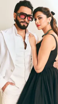 ब्लैक एंड व्हाइट ड्रेस में ट्विनिंग करते नजर आए दीपिका-रणवीर, देखें