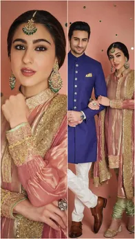 PICS: रॉयल लुक में छा गईं सारा अली खान, भाई इब्राहिम संग दिए पोज