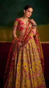 लहंगे पहने Kangana ने मनाया नवरात्रि का जश्न, देखें खूबसूरत फोटो