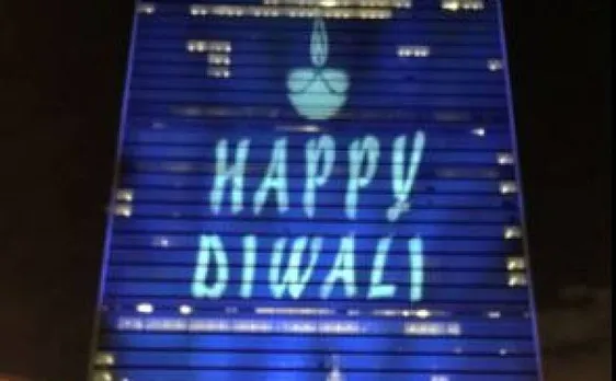 यूएन में पहली बार मनी दिवाली, हेडक्वार्टर्स बिल्डिंग पर लिखा गया 'हैप्पी दिवाली'