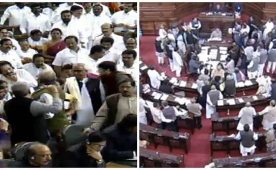विपक्ष के हंगामे के बाद दोनों सदनों की कार्यवाही कल तक के लिए स्थगित