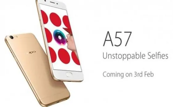 स्मार्टफोन Oppo A57, 16 मेगापिक्सल कैमरा और कई दमदार फीचर के साथ भारत में तीन फरवरी को होगा लॉन्च