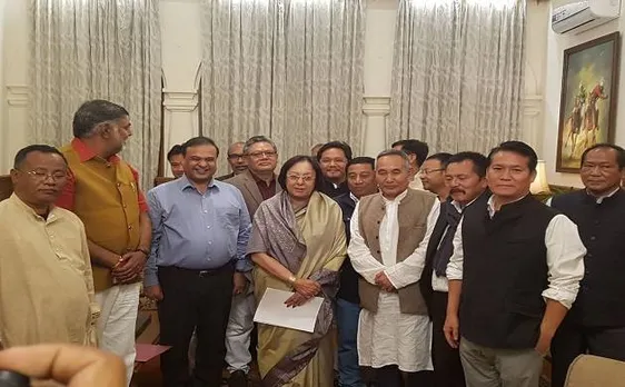 एनपीपी और एनपीएफ के समर्थन से मणिपुर में बीजेपी ने सरकार बनाने का दावा पेश किया