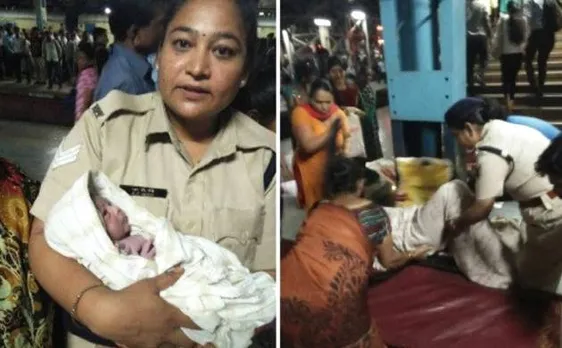 महाराष्ट्र: महिला ने रेलवे स्टेशन पर बच्चे को दिया जन्म, पुलिस ने की मदद