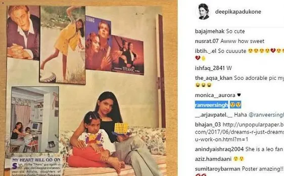 दीपिका पादुकोण ने इंस्टाग्राम पर बचपन की यादों को किया साझा, रणवीर सिंह ने दिया रिएक्शन