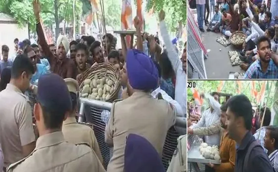 राहुल की गाड़ी पर पत्थर फेंकने के आरोप में एक बीजेपी नेता गिरफ्तार, देश भर में प्रदर्शन कर रही है कांग्रेस