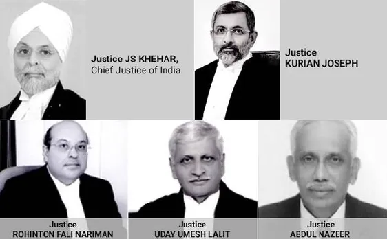 5 अलग-अलग धर्मो के जजों की पीठ, जिसने तीन तलाक पर दिया ऐतिहासिक फैसला