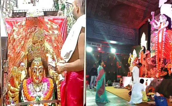 नवरात्रि: मुंबई के मुंबा देवी मंदिर में महाअष्टमी पर हुई भव्य आरती, काजोल ने किए दुर्गा मां के दर्शन