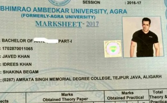 सलमान खान ने आगरा विश्वविद्यालय से 35% अंकों से पास किया बीए, तस्वीर वायरल!