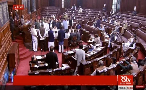 शीतकालीन सत्र: कांग्रेस के हंगामे से सदन का काम रुका, चौथे दिन भी हुई राज्यसभा स्थगित