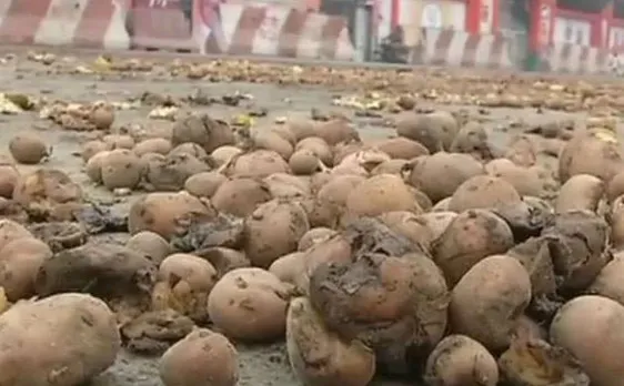 यूपी विधानसभा के सामने आलू फेंकने के मामले में सब इंस्पेक्टर समेत 4 पुलिसकर्मी सस्पेंड