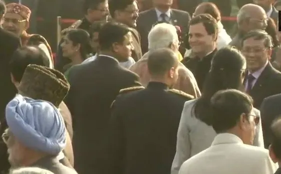 विदेशी मेहमानों के सम्मान में राष्ट्रपति भवन में भोज आयोजित, राहुल से मिले पीएम मोदी
