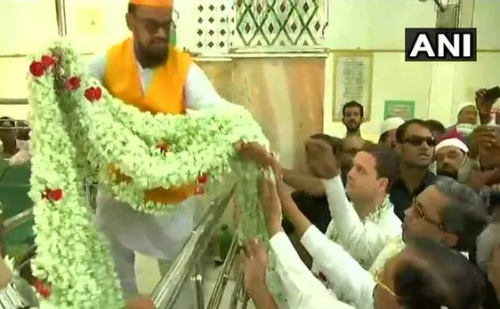 कर्नाटक चुनाव में जीत के लिये मंदिर के बाद अब राहुल ने दरगाह पर चढ़ाई चादर