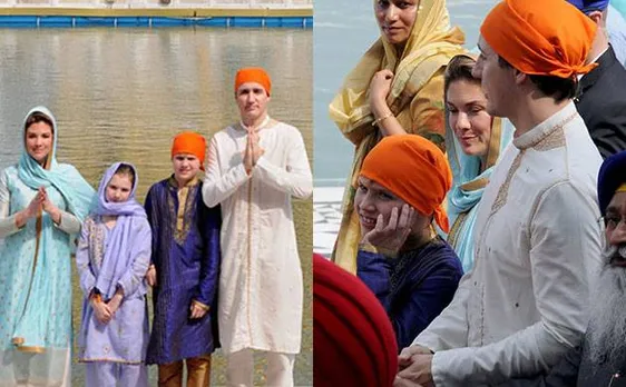 PHOTOS: कनाडा के PM जस्टिन ट्रूडो ने स्वर्ण मंदिर में परिवार संग टेका मत्था