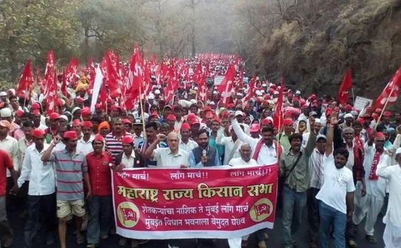 महाराष्ट्र के 25,000 किसानों का मार्च ठाणे पहुंचा, 12 मार्च को विधानसभा का घेराव