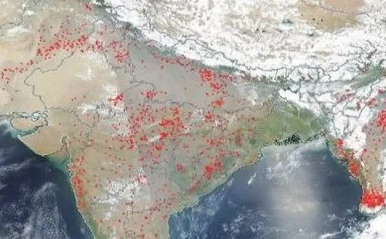 नासा की तस्वीरों में भारत के बड़े हिस्से में दिखी आग, जंगल की आग नहीं ये है वजह