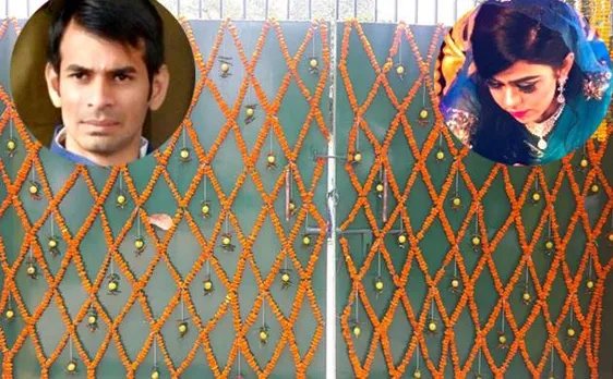 तेजप्रताप यादव-ऐश्वर्या राय की शादी: नजर न लगे, इसलिए नींबू-मिर्च से कराई गेट की सजावट!