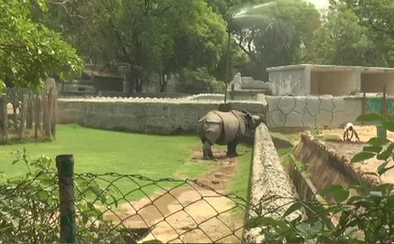 कानपुर चिड़ियाघर में बेजुबान जानवरों को गर्मी से बचाने के लिए किए इंतजाम