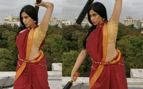 सलमान के गाने पर इस एक्ट्रेस ने साड़ी में किया वर्कआउट, वायरल हुआ वीडियो