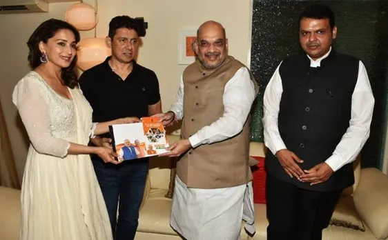 #SamparkforSamarthan: अमित शाह ने माधुरी दीक्षित और रतन टाटा से मुलाकात की