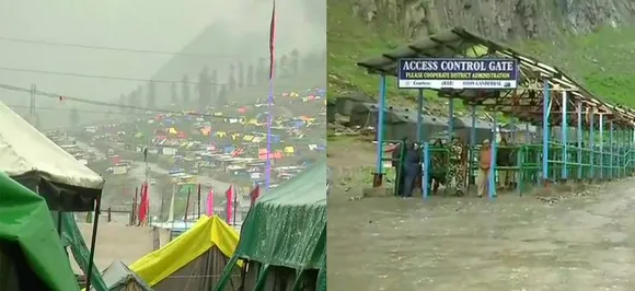 भारी बारिश के कारण रुकी अमरनाथ यात्रा, मौसम में सुधार के बाद रवाना होगा श्रद्धालुओं का जत्था