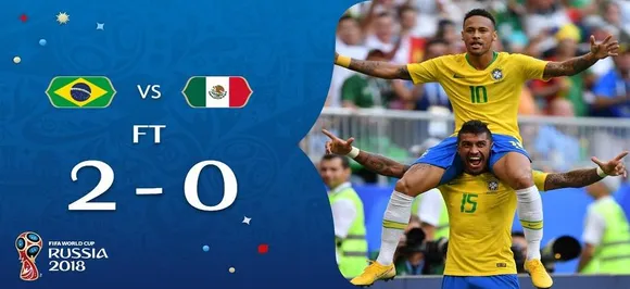 Fifa World Cup 2018: नेमार ने किया कमाल, ब्राजील ने मेक्सिको को 2-0 से हराया