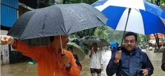 पानी में डूबी मुंबई, रेल-विमान सेवा पर असर, कुछ यूं नजर आए BJP प्रवक्ता