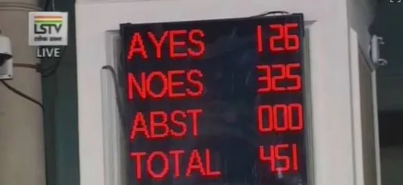 मोदी सरकार के खिलाफ अविश्वास प्रस्ताव गिरा, विरोध में पड़े 325 वोट